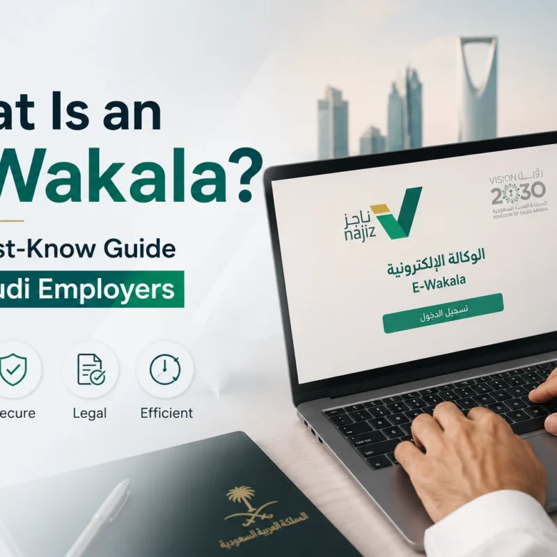 what is an e wakala guide saudi employers Saudi employer using E-Wakala digital authorization system online